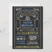 CHALKBOARD Bar Bat Mitzvah Uitnodiging (Voorkant)