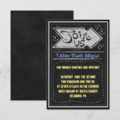 CHALKBOARD Bar Mitzvah Uitnodigingskaart Kaart (Voorkant / Achterkant)