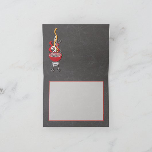Chalkboard Barbecue Bedankt voor je briefkaart (Binnen)