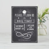 Chalkboard Barbecue Invite Kaart (Staand voorkant)