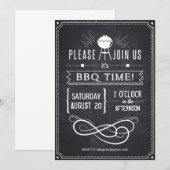 Chalkboard Barbecue Invite Kaart (Voorkant / Achterkant)
