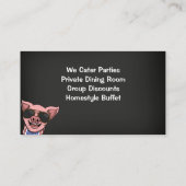 Chalkboard Barbecue Varken Illustratie Visitekaart Visitekaartje (Achterkant)