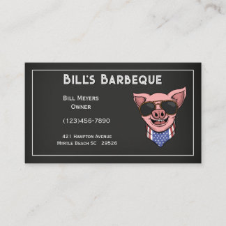 Chalkboard Barbecue Visitekaartje