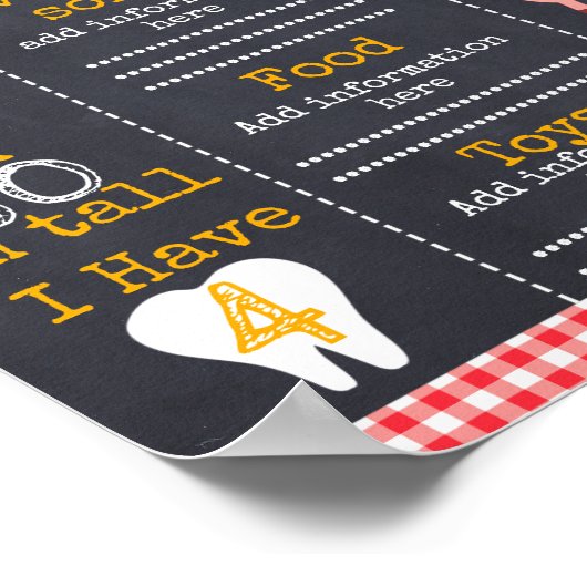 Chalkboard Barnyard Milestone 1st Birthday Poster (Hoek)