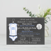 Chalkboard Basketball Lingerie Shower Bachelorette Kaart (Staand voorkant)