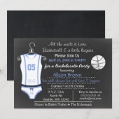 Chalkboard Basketball Lingerie Shower Bachelorette Kaart (Voorkant / Achterkant)