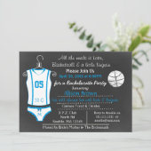Chalkboard Basketball Lingerie Shower Invitations Kaart (Staand voorkant)