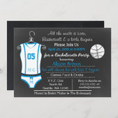 Chalkboard Basketball Lingerie Shower Invitations Kaart (Voorkant / Achterkant)