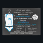 Chalkboard Basketball Lingerie Shower Invitations Kaart<br><div class="desc">Chalkboard Basketball-shirt en Lingerie,  Blue Vrijgezellenfeest,  Bachelorette Party-uitnodigingen,  perfect als je bruid een basketbalfan is en van basketbal houdt.</div>