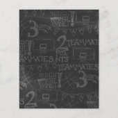 CHALKBOARD BASKETBALL RANDOM PATTERN TEAMMATE FLYER (Voorkant)