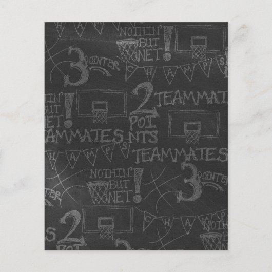 CHALKBOARD BASKETBALL RANDOM PATTERN TEAMMATE FLYER (Voorkant)