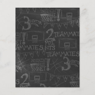 CHALKBOARD BASKETBALL RANDOM PATTERN TEAMMATE FLYER