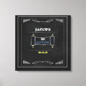 CHALKBOARD Bat Bar Mitzvah Sign In Board Canvas Afdruk (Voorkant)