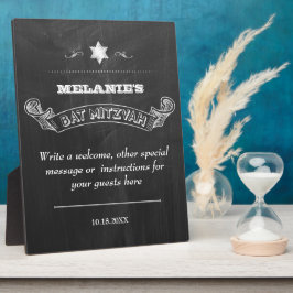 Chalkboard Bat Mitzvah Fotoplaat