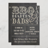 Chalkboard BBQ-diapers en Dads-Baby shower Kaart (Voorkant / Achterkant)