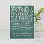 Chalkboard BBQ-diapers en Dads-Baby shower Kaart (Staand voorkant)