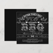 Chalkboard BBQ stijlvolle moderne bruiloft uitnodi Kaart (Voorkant / Achterkant)