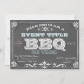 Chalkboard BBQ-uitnodigingen Kaart (Voorkant)
