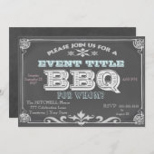 Chalkboard BBQ-uitnodigingen Kaart (Voorkant / Achterkant)