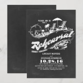 Chalkboard Beach repetitie diner uitnodigingen (Voorkant / Achterkant)