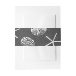  Chalkboard Beach Seashells Weddenschap Uitnodigingen Wikkel