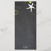 Chalkboard Beach Wedding Celebration Menu (Achterkant)