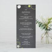 Chalkboard Beach Wedding Celebration Menu (Staand voorkant)