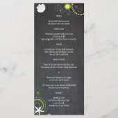 Chalkboard Beach Wedding Celebration Menu (Voorkant)