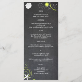 Chalkboard Beach Wedding Celebration Menu