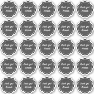 Chalkboard bedankt je voor je naamlabels sticker