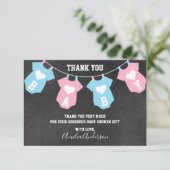 Chalkboard BEDANKT U baby shower (Staand voorkant)