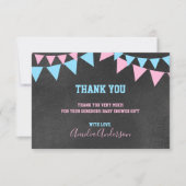 Chalkboard BEDANKT U baby shower Kaart (Voorkant)