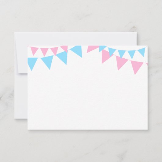 Chalkboard BEDANKT U baby shower Kaart (Achterkant)