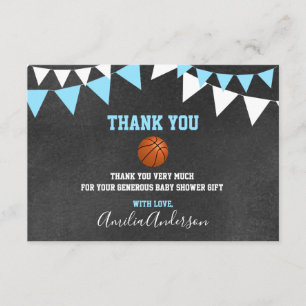 Chalkboard BEDANKT U BASKETBALL BOY baby shower