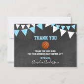 Chalkboard BEDANKT U BASKETBALL BOY baby shower (Voorkant)