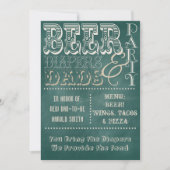 Chalkboard Beer Diapers en Dads Baby shower Kaart (Voorkant)