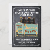 Chalkboard Beer Invitation Kaart (Voorkant)
