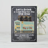 Chalkboard Beer Invitation Kaart (Staand voorkant)