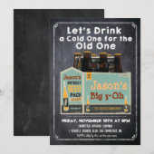 Chalkboard Beer Invitation Kaart (Voorkant / Achterkant)