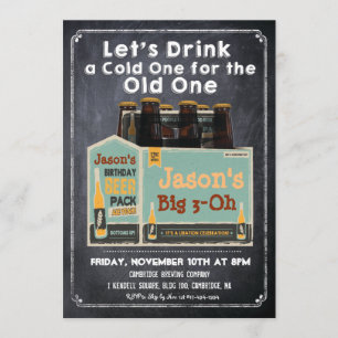 Chalkboard Beer Invitation Kaart