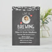 Chalkboard Beer Vrijgezellenfeest Love is Brewing Kaart (Staand voorkant)
