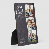 Chalkboard Best DAD Ever Custom 3 Photo Collage Fotoplaat (Zijkant)