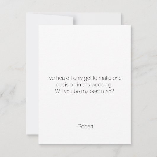 Chalkboard Best Man | Groomsman Kaart (Achterkant)