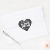 Chalkboard Bewaar de datum Trouwstickers Hart Sticker (Envelop)