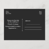 Chalkboard BEWAART DATE Chalk Weddenfoto Aankondigingskaart (Achterkant)