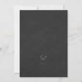 Chalkboard Birthday Invitation Paars; dubbele cijf Kaart (Achterkant)