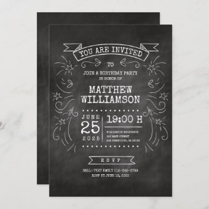 Chalkboard Birthday Kaart