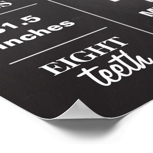 Chalkboard Birthday Poster met foto (Hoek)