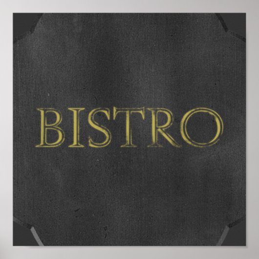 CHALKBOARD BISTRO SIGN RESTAURANT GRAPHIC LOGO ICO POSTER (Voorkant)