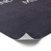 Chalkboard Black and White Unplugged Wedding Sign Poster (Hoek)